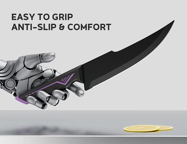 Knife Set - 15 PCS Kitchen Knife Set with Built-in Knife Sharpener Block - Stainless Steel Knife Block Set - Dishwasher Safe, Elegant Box for Men Women thumbnail 7