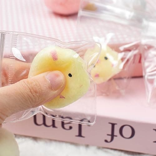 4pcs Mini Taba Squishies Squichy Chick Toy Party Favors for Kids, Squishy Fidget Toys Small Chick White/Yellow Squeeze Toy for Stress Relief Suitable for Adults thumbnail 7
