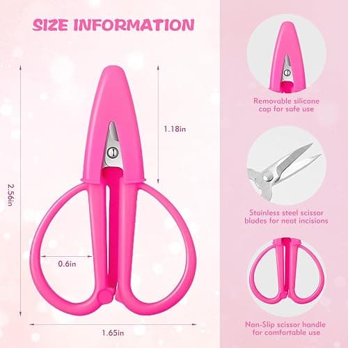 4 Pack Mini Scissors - Small Sharp Scissors All Purpose with Cover Tiny Detail Scissor for Travel Crafts Sewing Embroidery DIY (4 Colors) thumbnail 2