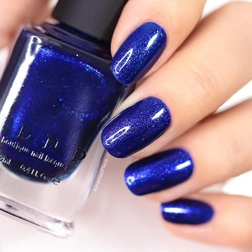 ILNP Midnight Kiss - Rich Cobalt Blue Shimmer Nail Polish thumbnail 7