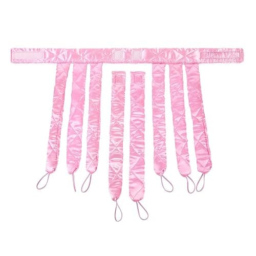 YiQiYi No Heat Hair Curler Headband for Long Hair, Satin Heatless Curling Rod with Adjustable Strap Overnight No Heat Curling Roller for Women and Girls Waves and Curls (Pink) thumbnail 2