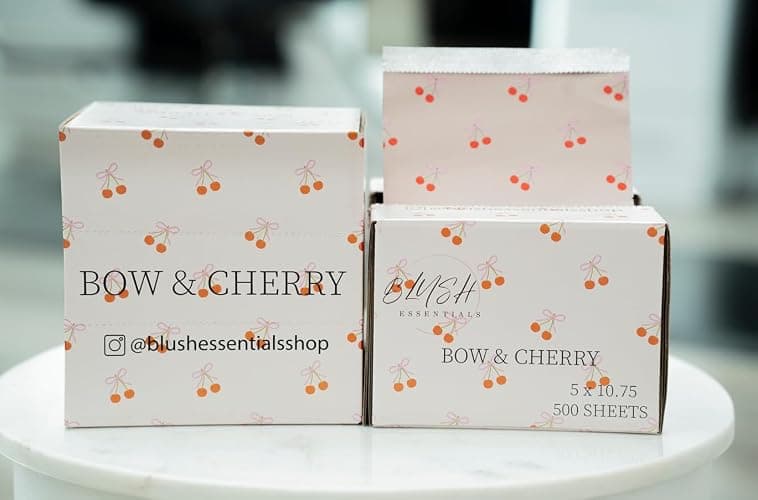 Bow&Cherry Design Hair Foils - Salon Foils for Coloring - Aluminum Foil Sheets for Hair - 5"x10.75" - 500 Sheets - Professional Hair Foils for Highlighting and Salon Use thumbnail 3