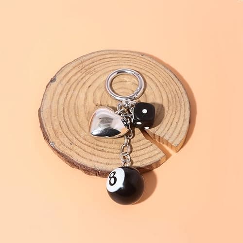 FunBoat Magic 8 Ball Cute Dice Charm Keychain Cute Backpack Purse Bag Hangings Accessories, Y2k Key Chain Gift Aesthetic thumbnail 5