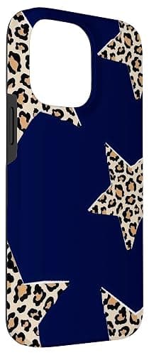 Navy Blue Leopard Star Cheetah Print Y2K Star Case for iPhone 14 Pro Max thumbnail 3