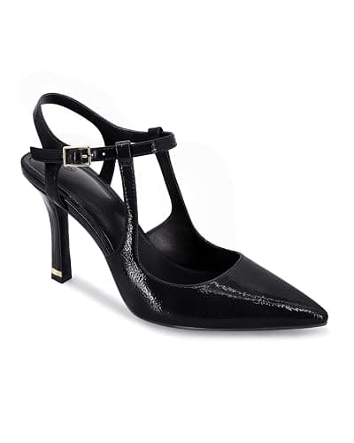 Coutgo Womens High Heels Pointed Toe Ankle Strap Pumps Patent Leather Sexy Stiletto Office Wedding Dress Shoes - Image 1