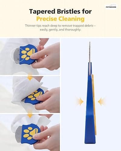 PETHROOM Professional Eye Comb for Pets | Stainless Steel Tear Stain Remover for Cats & Dogs | Gentle Round-Head Grooming Tool | Compact & Portable for Eye Gunk Removal thumbnail 7