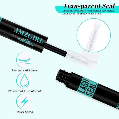 Lash Bond and Seal Waterproof,Eyelash Extension Glues for Lash Clusters,Lashes Glue Long Lasting Eyelashes Glue and Lock for DIY Lash Extensions Super Strong Hold 72 Hours at Home thumbnail 4