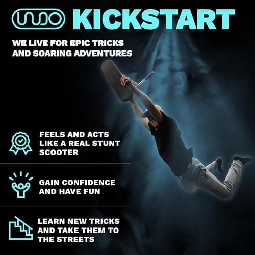 Indo the Trick Scooter - Tramp Scooter for Teenagers & Adults - 6-15 Years - Trampoline Scooter Ideal for Trampoline Stunt Exercises, Professionals & Beginners - Indoor & Outdoor Freestyle thumbnail 9