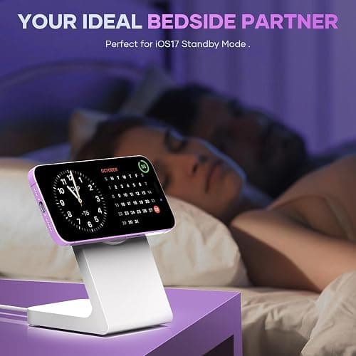 Mag Safe Wireless Ladegerät, Magnetische Kabellose Ladestation, Schnelle Mag-Safe Ladestation Kompatibel mit iPhone 17 16 15 14 13 12 Series, AirPods Pro 2, AirPods 3 thumbnail 6