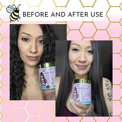 Jumybee Japanese BTX Hair Mask for Damaged Hair B-TOX – Collagen & Keratin Treatment with Beeswax & Seaweed, Anti-Frizz, Protein Repair, Formaldehyde-Free, 8.8 oz thumbnail 9