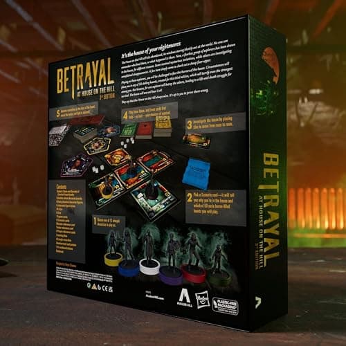 Avalon Hill Hasbro Gaming Betrayal at The House on The Hill 3rd Edition Cooperative Board Game,Ages 12 and Up,3-6 Players,50 Chilling Scenarios thumbnail 11