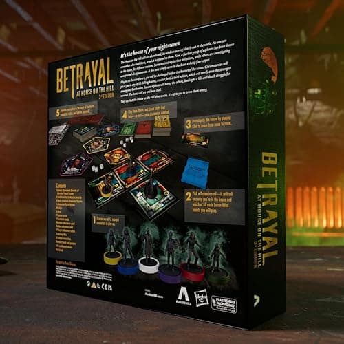 Avalon Hill Hasbro Gaming Betrayal at The House on The Hill 3rd Edition Cooperative Board Game,Ages 12 and Up,3-6 Players,50 Chilling Scenarios thumbnail 12