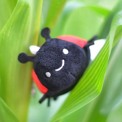 JIANEEXSQ Cute Realistic Ladybug Insect Stuffed Animal Plush Toy, Lifelike Ladybug Plush Doll, Backpack Handbag Pandent Gift (Ladybug) thumbnail 3