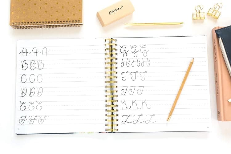 Pretty Simple Lettering: A Step-by-Step Hand Lettering and Modern Calligraphy Workbook for Beginners (Premium Spiral-Bound Hardcover) thumbnail 9
