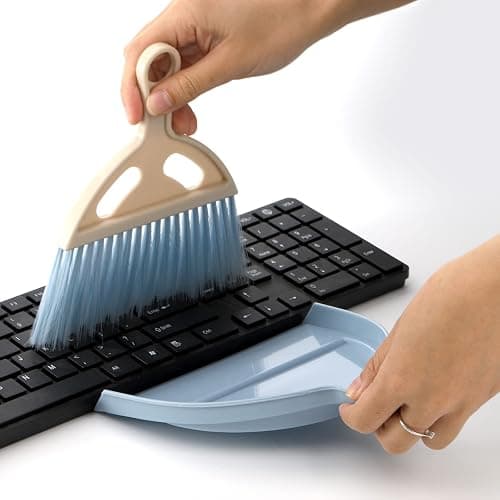 SOUJOY 6 Pack Small Dustpan and Brush Set, Whisk Broom and Dust Pan with Handle, Nesting Tiny Cleaning Broom, Mini Hand Broom and Dustpan Set for Table, Desk, Keyboard, Cars and Pet Nest thumbnail 5