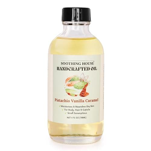 Soothing House Pistachio Vanilla Caramel Body Oil - Nourishing Body Moisturizer for Soft, Glowing Skin with Jojoba & Almond Oil (4 fl oz) - Image 1
