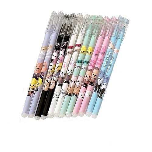 YiYiXiXi 12PCS STRAY-KZOO Pens Ballpoint Gel Pen STRAY-KZOO Merch Office Supplies for Gifts(Colorful)