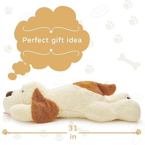 MaoGoLan Giant Stuffed Puppy Dog Big Plush Extra Large Stuffed Animals Soft Plush Dog Pillow for Girls Kids 31 inch thumbnail 3