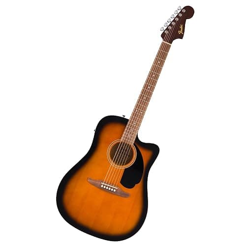 Fender California Debut Redondo CE Series Acoustic Guitar, Beginner Guitar, 2-Year Warranty, Includes Built-In Tuner, 2-Tone Sunburst - Image 1