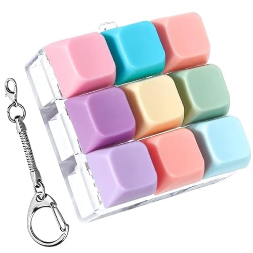 Keyboard Fidget Toy, Keyboard Clicker Keychain, Anxiety & Stress Reliever Autism Toy, Push Bubble Sensory Fidget Toys for Kids Adults to Relief Pass Time - Image 1