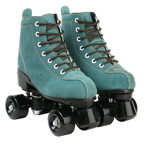 XUDREZ Cowhide Roller Skates for Women and Men High-Top Shoes Double-Row Design,Adjustable Classic Premium Roller Skates thumbnail 2