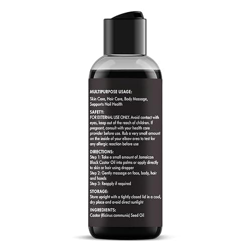 Majestic Pure Jamaican Black Castor Oil - 100% Pure & Natural - Premium Grade, Cold Pressed, Hexane Free - Hair, Eyelashes, Eyebrows, Nails - Moisturizing & Nourishing - 4 Fl Oz thumbnail 7