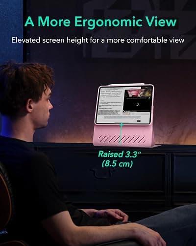 ESR for iPad Air 11 Inch Case M3/M2 (2025/2024), iPad Air 5th/4th Gen Case (2022/2020) 10.9 Inch, Removable Magnetic Cover, Adjustable Portrait/Landscape Stand, 9 Standing Angles, Pink thumbnail 5