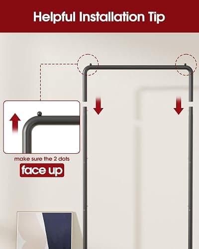 Sakugi Clothes Rack - Clothing Rack with Storage Mesh Shelf & Casters, Heavy-Duty Metal Clothing Rack for Hanging Clothes, Dresses, Coats, Large Load Capacity, Easy Assembly, Black, 28.0"x16.9"x59.0" thumbnail 5