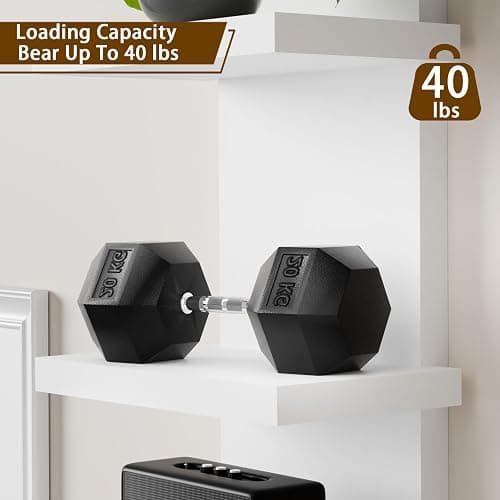 GHYKL 5 Tier Wall Shelf Unit, White Versatile Lack Wall Shelf, Display Floating Shelves for Bedroom Bathroom Home Decor Organizer thumbnail 4