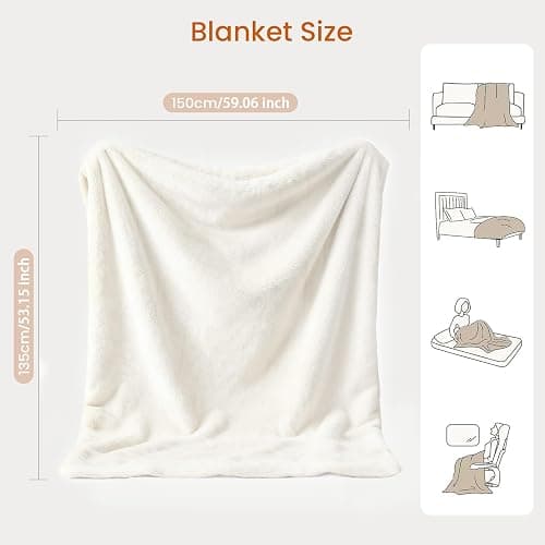 Heated Throw Blanket Electric Blanket with Built-in Button Controller 50"x60" One-Touch Ultra Cozy Soft Warm Heating Electric Blanket with 4 Heat Levels & 4 Hours Auto-Off Overheat Protection thumbnail 2