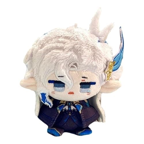 TOPLITHE Genshin Kuscheltier, 12CM Anime Plüschtier Niedliche Weiche Stoffpuppe Impact Schlüsselanhänger Carcoon Figur Als Geschenk for Fans(Neuvillette) - Image 1