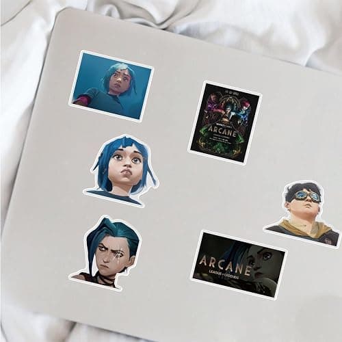 50Pcs Cartoon Arcane：League of Legends Stickers for Water Bottle Cup Laptop Guitar Car Motorcycle Bike Skateboard Luggage Box Vinyl Waterproof Graffiti Patches JHSL thumbnail 2