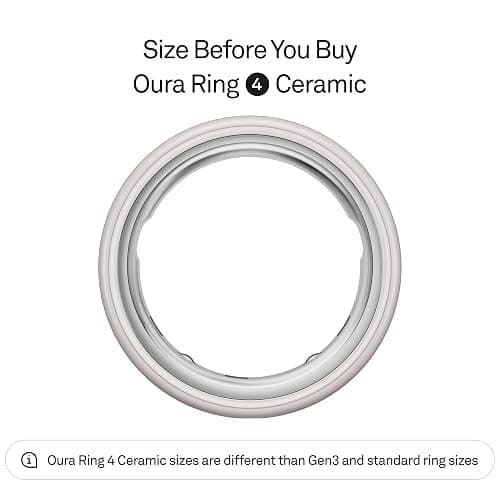 Oura Ring 4 - Ceramic Cloud - Size 4 - Smart Ring, Sleep, Activity, Women’s Health, AI Advisor, Up to 8 Days of Battery Life, Size Before You Buy, Android & iOS Compatible thumbnail 3