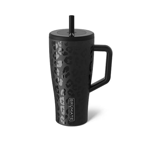 BrüMate Era 30 oz Tumbler with Handle & Straw | 100% Leakproof Insulated Water Bottle Tumbler with Lid & Flexible SoftSip Straw | Made of Stainless Steel | Cup Holder Friendly | 30oz (Onyx Leopard) - Image 1