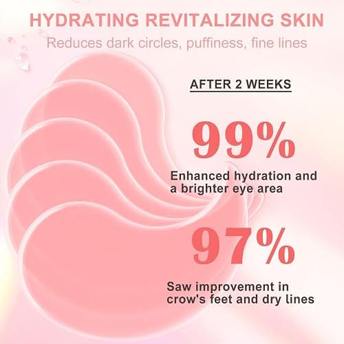 Eye Mask - 30 Pairs Rose Under Eye Patches Skin Care Products,Eye Masks Skincare for Dark Circles and Puffiness, Reduce Wrinkles, Eye Bags and Fine Lines, for Women and Man - Rose thumbnail 7