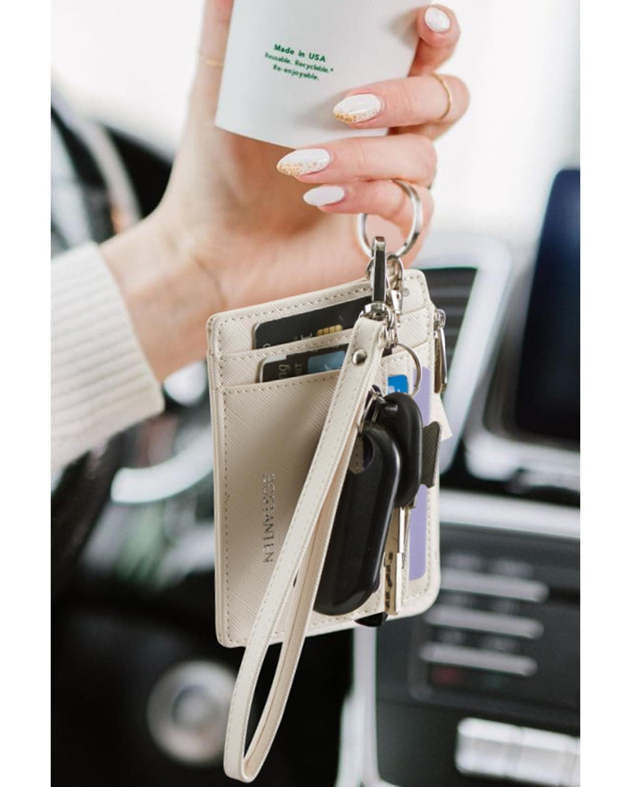 BOSTANTEN Women Leather Wallet RFID Blocking Small Bifold Zipper Pocket Wallet Card Case Wallet With ID Window thumbnail 2