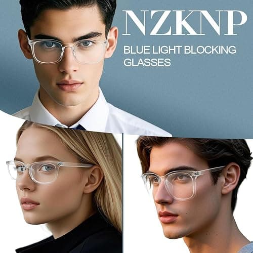 NZKNP Blue Light Glasses for Woman Men,Blue Light Blocking Glasses,Clear Glasses thumbnail 9