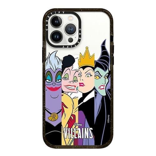 CASETiFY Impact iPhone 13 Pro Max Case [Villains Co-Lab / 8.2ft Drop Protection/Magsafe] - Disney Villains - Clear Black - Image 1