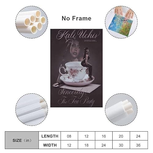 KBBYT Kali Uchis Sincerely Music Album Poster Canvas Wall Art Print For Room Aesthetic And Decor Poster For Bedroom Living Room Bathroom Kitchen Office Decor 12x18inch(30x45cm) Unframe-style thumbnail 2