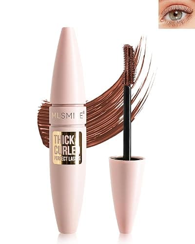 Brown Waterproof Mascara, Lashes Extension Mascara with Dual-Sided Brush, Great for Lengthening and Volumizing Eyelashes, No Clumping Tube Máscara Volume and Length, Long Wear, Smudge-Proof-03 - Image 1