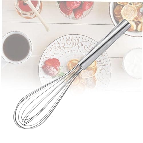OHPHCALL Stainless Steel Manual Eggbeater Lightweight Egg Stirrer for Easy Mixing and Blending Metal Kitchen Whisk for Home Cooking and Baking thumbnail 8