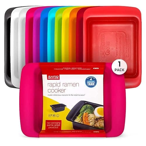 Rapid Ramen Cooker | Microwavable Cookware for Instant Ramen | BPA Free and Dishwasher Safe | Perfect for Dorm, Small Kitchen or Office | Pink, 1-Pack - Image 1