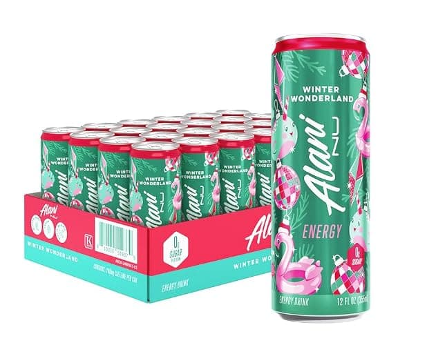 Alani Nu WINTER WONDERLAND Sugar Free, Low Calorie Energy Drinks, 200mg Caffeine, Biotin B Vitamins, Zero Sugar, 10 Calories, 12 Fl Oz Cans, 24 Pack - Image 1