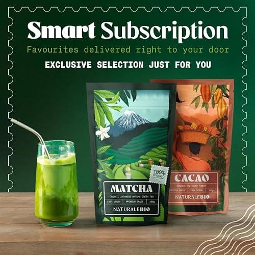 NaturaleBio Japanese Organic Matcha Green Tea Powder - Premium Grade-100g. Produced in Japan, Uji, Kyoto. Use for Drinking, Cooking, Baking, Smoothie Making and with Milk. Vegan & Vegetarian Friendly thumbnail 8