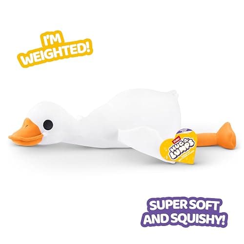 Hug-A-Lumps 1.5kg Weighted Cuddly Squishy 14.5 inch Animal Plush by ZURU, Comfort Companion for Anxiety Relief, Calming Soft Toy for Kids and Adults (Goose/Mav) thumbnail 4