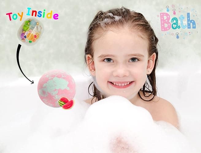 Unicorn Bath Bombs with Surprise Inside for Kids Girls, Bath Bombs Surprise Birthday Gifts Unicorn Gifts for Kids Girls with Jewelry Toys Inside thumbnail 4