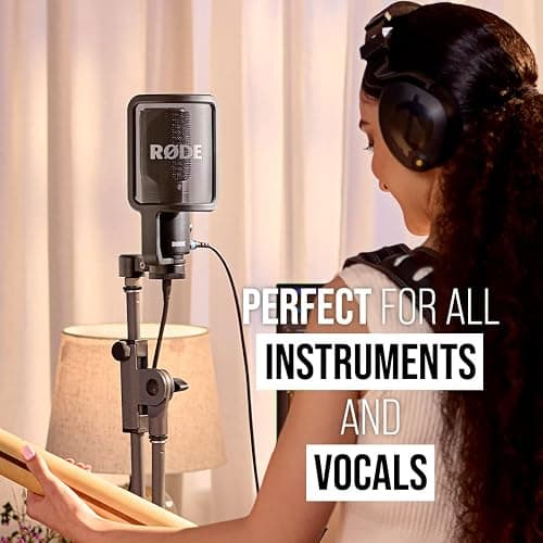 RØDE NT-USB+ Professional-Grade USB Microphone for Recording Exceptional Audio Directly to a Computer or Mobile Device , black thumbnail 4
