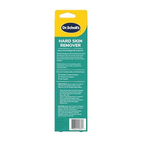 Dr. Scholl's Hard Skin Remover Nano Glass Foot File - Foot Callus Remover, Durable Foot Scrubber, Dead Skin Remover, Hygienic Pedicure Tool, Long Lasting Foot Buffer, Soft Smooth Feet thumbnail 6