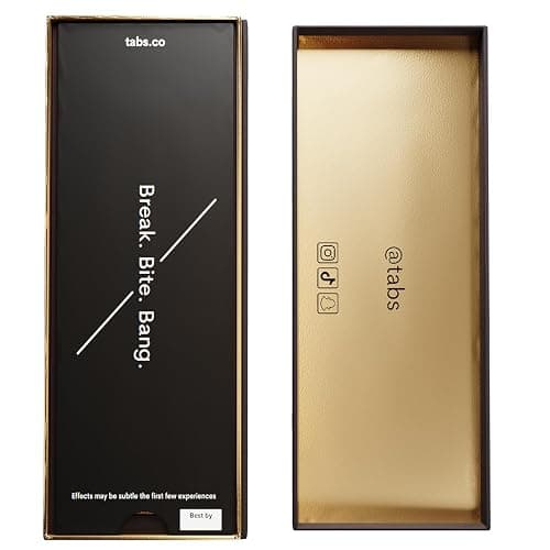 Tabs Chocolate Squares for Couples (1 Box) - Dark Chocolate Bar to Improve Mood - Vegetarian, Gluten-Free for Men & Women thumbnail 7