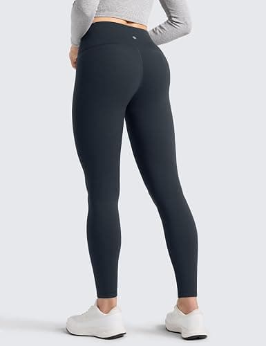 CRZ YOGA Matte Fleece Lined Leggings 28'' - Thermal Casual Lounge Workout Womens Yoga Full Length Pants Winter Warm thumbnail 2